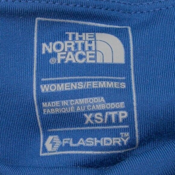 The North Face Womens Flashdry Cropped Capri Leggings Size XS Blue Running Gym - Picture 4 of 6